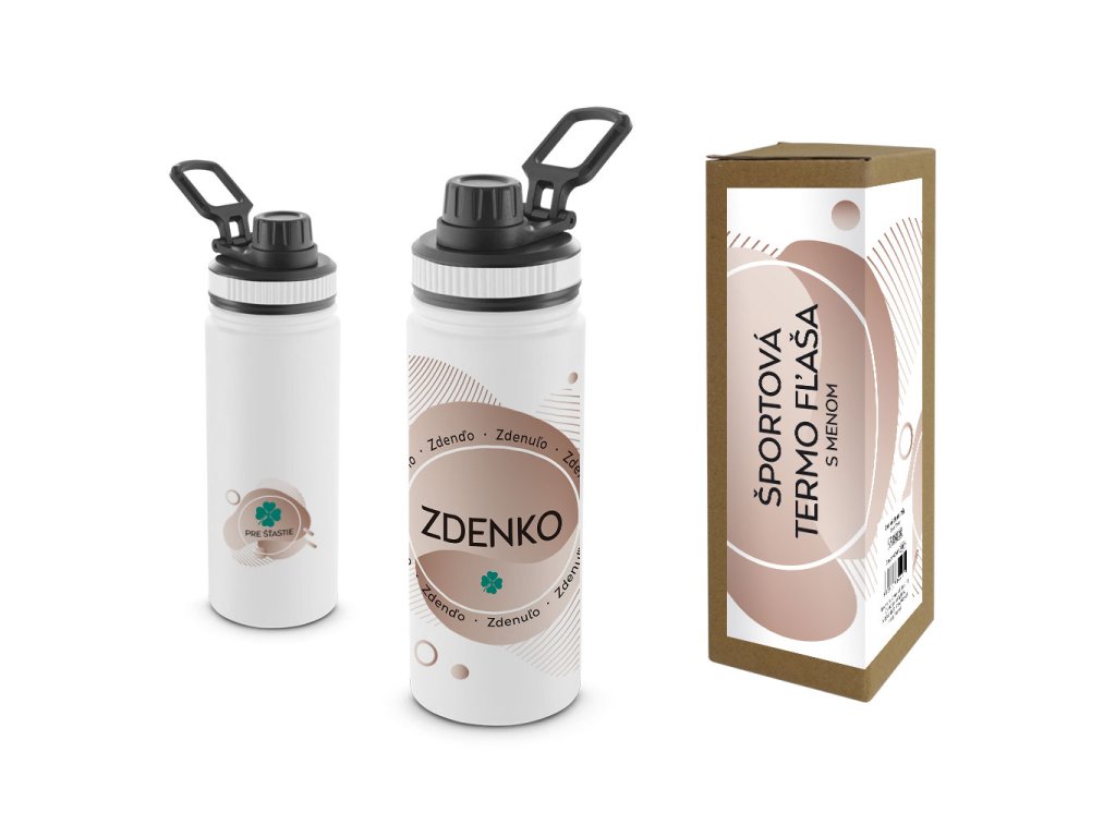 Termofľaša s menom ZDENKO (Farba motívu Hnedá, Produkt Termoska)