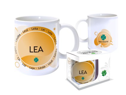 Hrnček s menom LEA (Farba motívu Fialová)