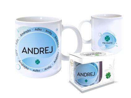 Hrnček s menom ANDREJ (Farba motívu Hnedá)