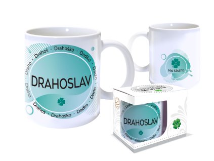 Hrnček s menom DRAHOSLAV (Farba motívu Hnedá)