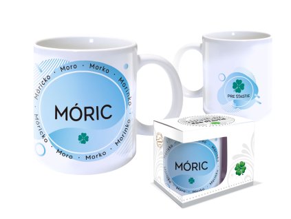 Hrnček s menom MÓRIC (Farba motívu Hnedá)