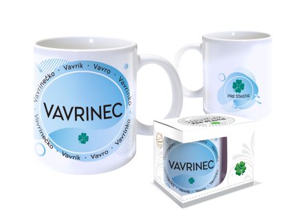 Hrnček s menom VAVRINEC (Farba motívu Hnedá)