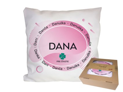 Vankúš s menom DANA (Farba motívu Fialová)