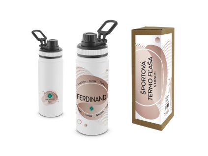 Termofľaša s menom FERDINAND (Farba motívu Hnedá, Produkt Termoska)