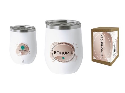 Termohrnček s menom BOHUMIL (Farba motívu Hnedá)