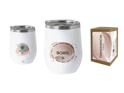 Termohrnček s menom BORIS (Farba motívu Hnedá)