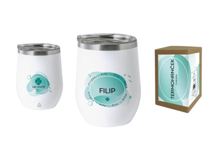 Termohrnček s menom FILIP (Farba motívu Hnedá)