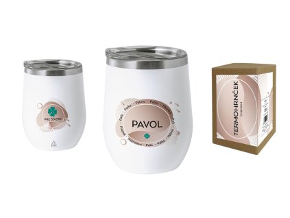 Termohrnček s menom PAVOL (Farba motívu Hnedá)