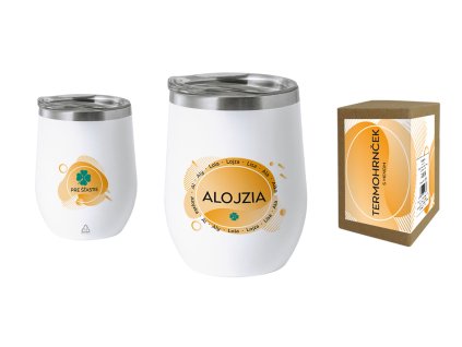 Termohrnček s menom ALOJZIA (Farba motívu Fialová)