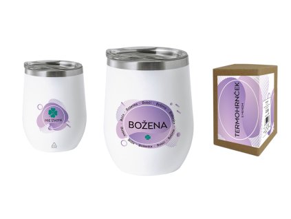 Termohrnček s menom BOŽENA (Farba motívu Fialová)
