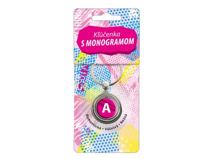 Kľúčenka TEEN PINK s monogramom