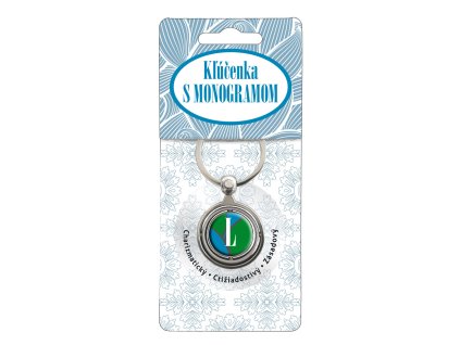 Kľúčenka LUXURY BLUE s monogramom