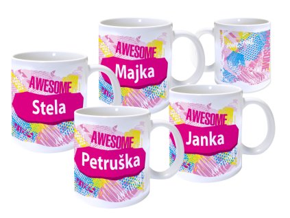 Hrnček TEEN PINK s menom