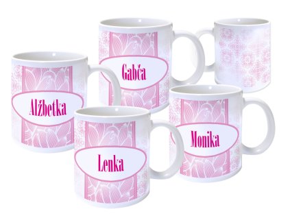 Hrnček LUXURY PINK s menom