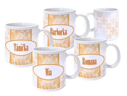 Hrnček LUXURY ORANGE s menom