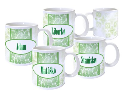 Hrnček LUXURY GREEN s menom