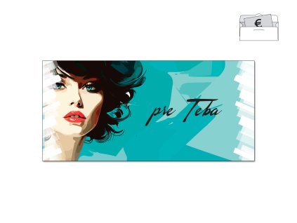 Obálka na peniaze romantic SOM TVOJA