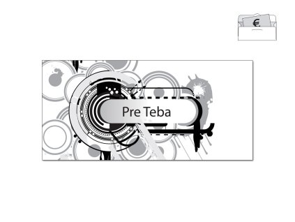 Obálka na peniaze TECHNO