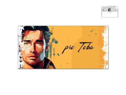 Obálka na peniaze romantic SOM TVOJ