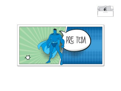 Obálka na peniaze SUPER BLUE