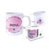 Hrnček s menom IRENA (Farba motívu Fialová)