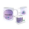 Hrnček s menom MONIKA (Farba motívu Fialová)