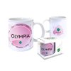 Hrnček s menom OLYMPIA (Farba motívu Fialová)