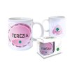 Hrnček s menom TERÉZIA (Farba motívu Fialová)