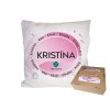 Vankúš s menom KRISTÍNA (Farba motívu Fialová)