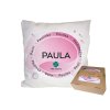 Vankúš s menom PAULA (Farba motívu Fialová)