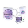 Hrnček s menom ANASTÁZIA (Farba motívu Fialová)
