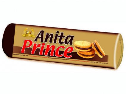 ANITA PRINCE - sušenky plněné krémem s kakaovou příchutí 125g - expirace