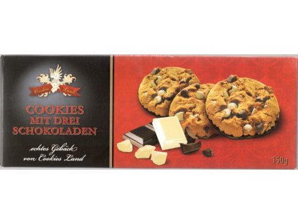 Cookiesland sušenky Cookies mit Drei Schokoladen 150g