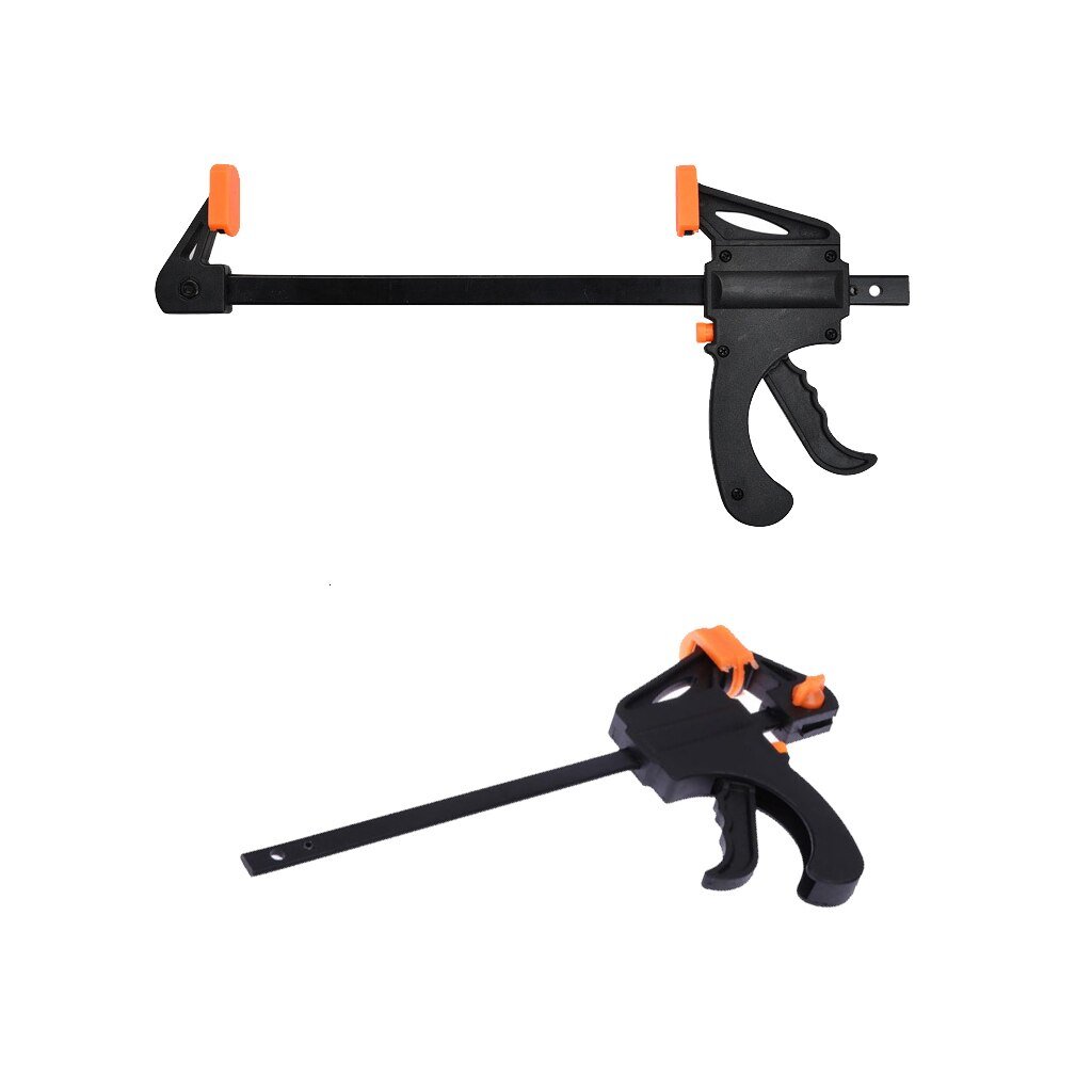 O7Rq4 Woodworking Clamps 2 Pcs Set Fixed Type Quick Ratchet Release Speed Extruded Nylon Work Bar