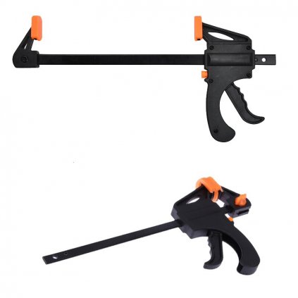 O7Rq4 Woodworking Clamps 2 Pcs Set Fixed Type Quick Ratchet Release Speed Extruded Nylon Work Bar