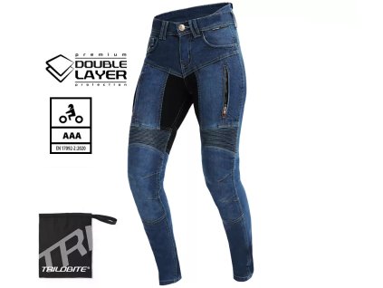 Dámske rifle Trilobite Parado doublelayer AAA skinny fit modré