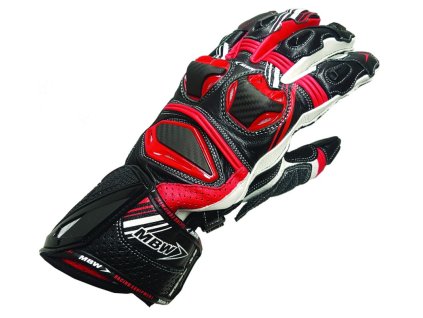 Rukavice na moto MBW GT-TECH RED kožené pánske