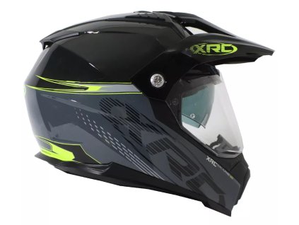 Prilba na moto XRC Dual Alpiner 3.0 dark grey/black/fluo