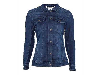 Dámska Riflová Moto Košela Rusty Stitches Dolly Modra Denim front
