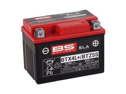 V továrni aktivovaný akumulátor BS-BATTERY BTX4L+ / BTZ5S (FA)  (YTX4L (FA)) SLA