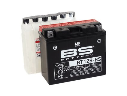 Bezúdržbový motocyklový akumulátor BS-BATTERY BT12B-BS (YT12B-BS)