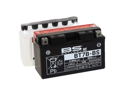 Bezúdržbový motocyklový akumulátor BS-BATTERY BT7B-BS (YT7B-BS)