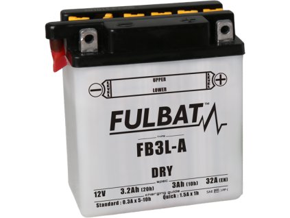 Konvenčný akumulátor ( s kyselinou) FULBAT FB3L-A  (YB3L-A) Vrátane balenia kyseliny