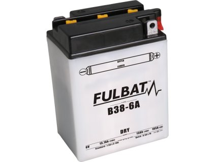 Konvenčný akumulátor ( s kyselinou) FULBAT B38-6A (Y38-6A) Balenie s kyselinou je súčasťou balenia