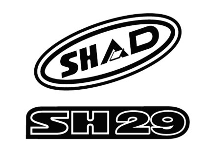 Nálepky SHAD D1B29ETR červené pre SH29
