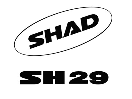 Nálepky SHAD D1B291ETR biela pre SH29