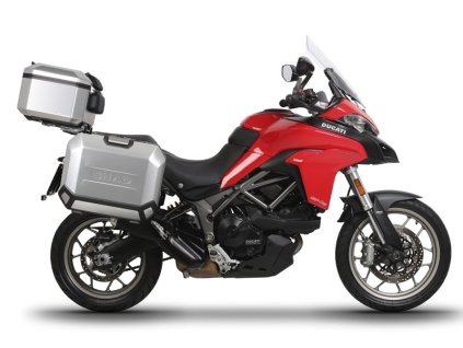 Kompletná sada hliníkových kufrov SHAD TERRA, 48 litrový vrchný kufor, 47/47 litrový bočné kufre, vrátane montážnej sady a platni SHAD DUCATI MULTISTRADA 950 / 1200 / 1260