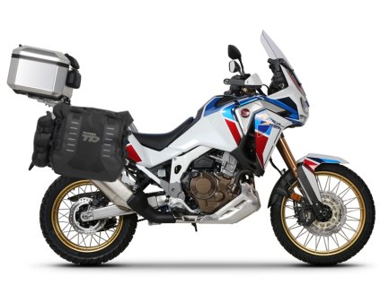 Kompletná sada sedlových brašní SHAD TERRA TR40 adventure a hliníkového kufra SHAD TERRA 37L vrátane montážnej sady SHAD HONDA CRF 1100 Africa Twin