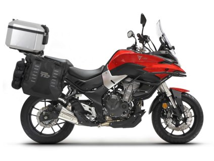 Kompletná sada sedlových brašní SHAD TERRA TR40 adventure a hliníkového kufra SHAD TERRA 37L vrátane montážnej sady SHAD Voge 500DS / 500DSX