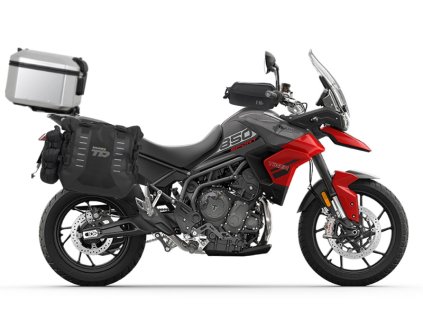 Kompletná sada sedlových brašní SHAD TERRA TR40 adventure a hliníkového kufra SHAD TERRA 48L vrátane montážnej sady SHAD TRIUMPH Tiger 900